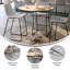 Round Wood Cocktail Table with 2 Interchangable Height Columns-1836465238