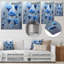 Monochromes bleus gris avec fleurs de maïs - Reproduction d'art mural bleuets-1790463537-1790463543