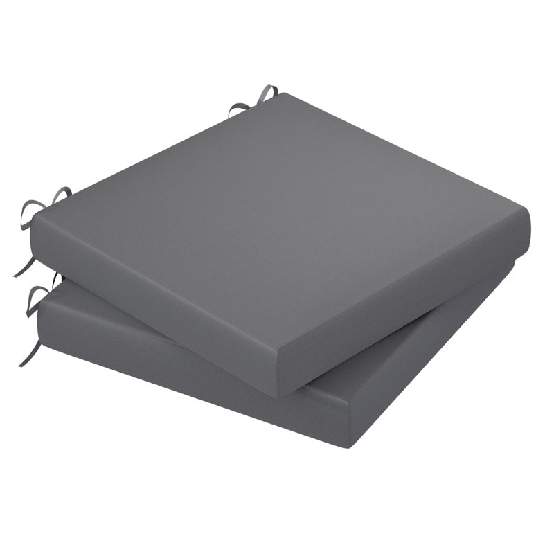 19 X 19 X 3 Inch Seat Cushions For Patio Furniture, Gray