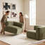 Canapé modulaire profond en chenille avec repose-pieds mobile-258325479