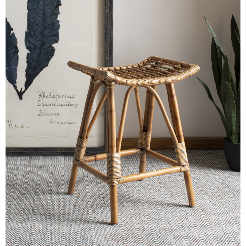 Tabouret de bar et de comptoir Cerita, Brun miel, Tabouret de comptoir (assise de 25,6 po de hauteur