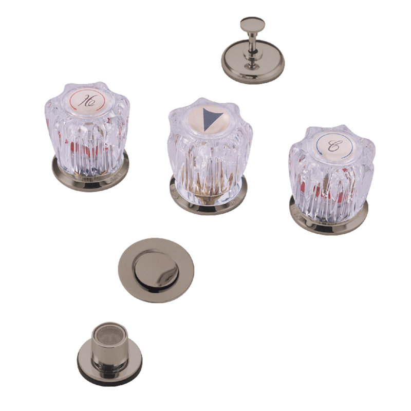 Robinet de bidet espacé vertical, Nickel brossé