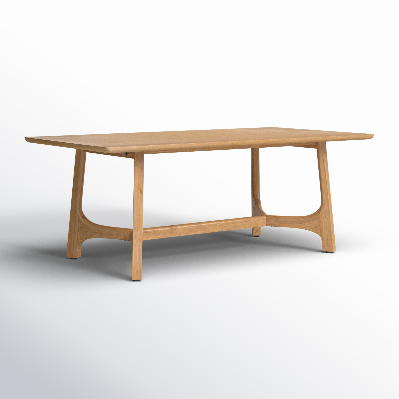 Burk 76" Trestle Dining Table, Natural