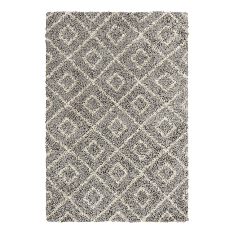 Foundry Select Ruth Trellis Shag Rug Gray