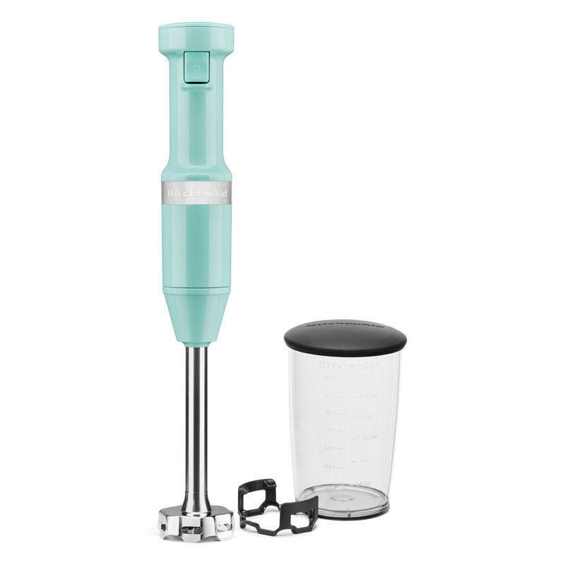 KitchenAid Variable Speed Corded Hand Immersion Blender with Removable Stainless Steel Arm, Blending Jar & Pan Guard in Contour Silver