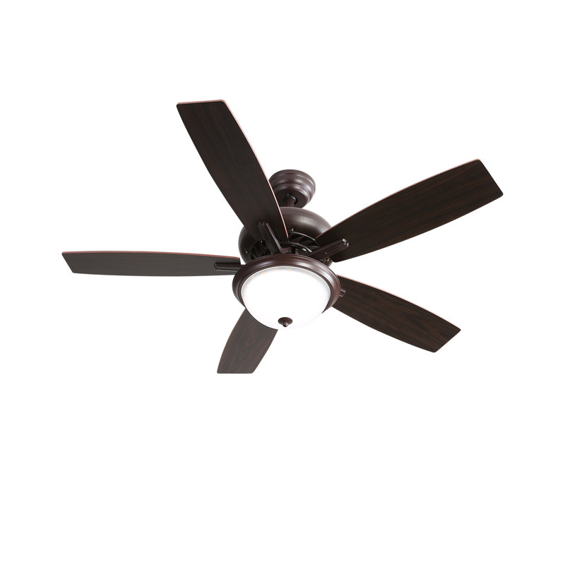 Ventilateur de plafond 52 po à DEL standard avec télécommande et ensemble d'éclairage inclus Rejine