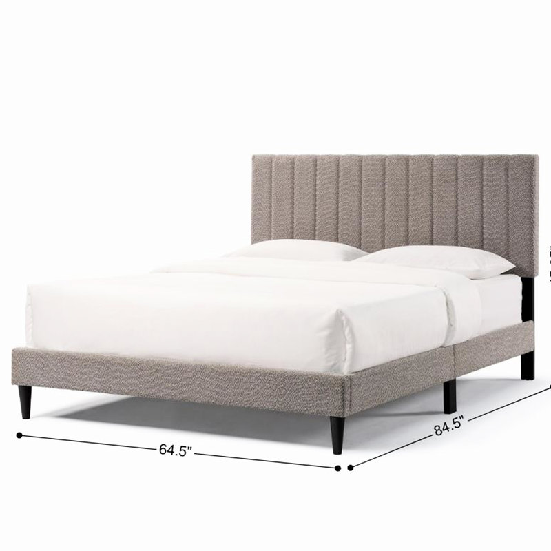 Lit plateforme grand pour lit gris