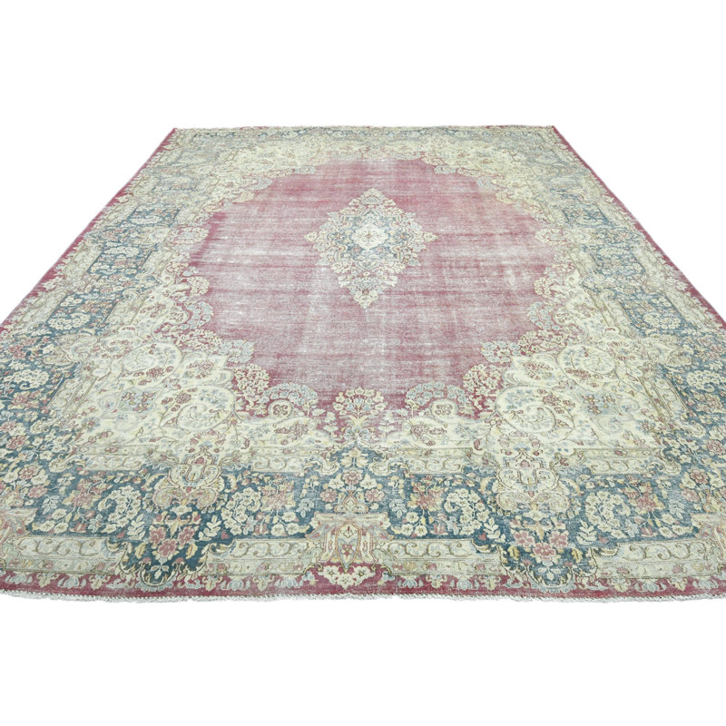 Tapis rouge unique de 9 pi 6 po x 13 pi 3 po Edick