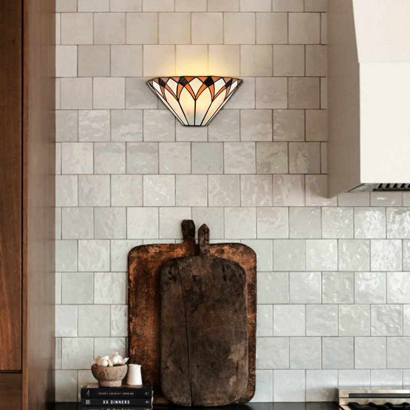 Applique murale vitrail Tiffany, Brun