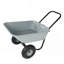 Brouette utilitaire de jardin à 2 roues avec roues pneumatiques de 25 cm (10 po), grise