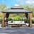 Solid Wood Post Patio Gazebo with Metal Frame-87350708