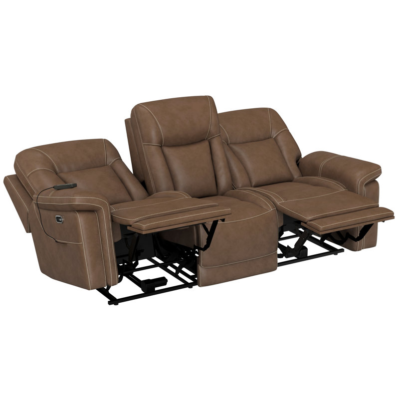 Brown Zero Gravity Dual Power Sofa
