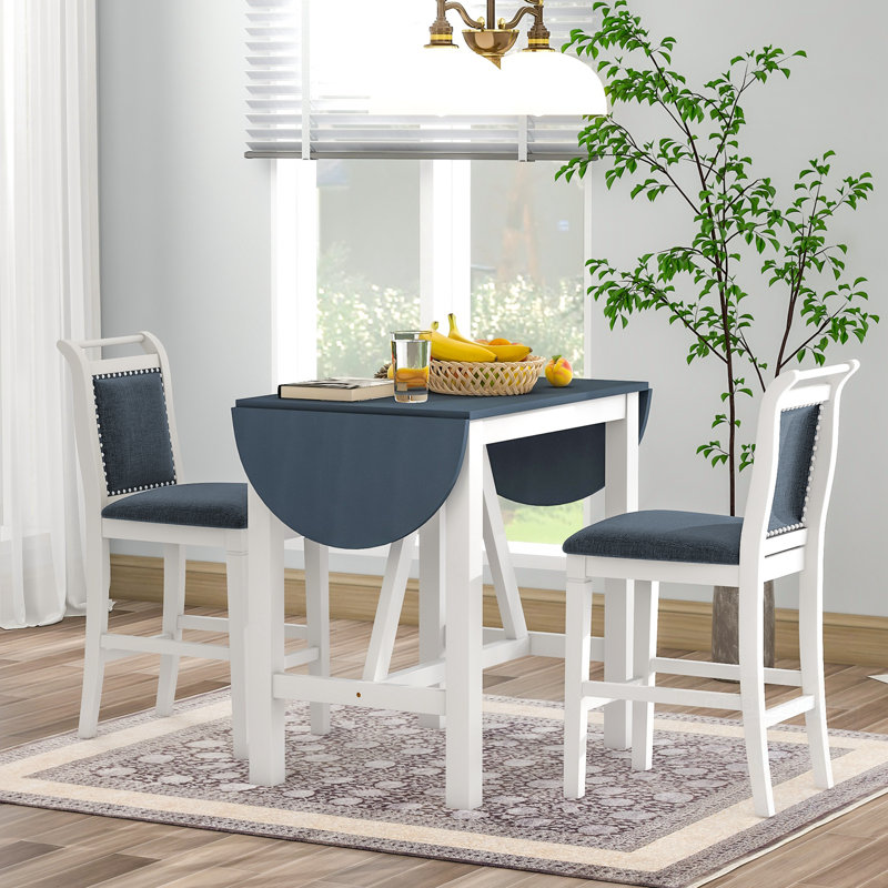 Ensemble de table de salle à manger 3 pièces avec 2 chaises rembourrées