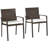 2 Piece PE Rattan Outdoor Dining Chairs With Cushion, Patio Wicker Dining Chair Set With Backrest, Armrests For Patio, Deck, Garden