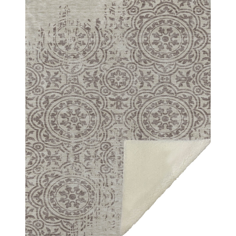 Jeté Sherpa ASB758 Addison, Taupe