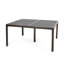 Table de salle à manger d'extérieur moderne en aluminium, carré de 60,1 po, noir lustré avec motif tissé, rouille, 8 sièges pour terrasse, finition, rouille, siège