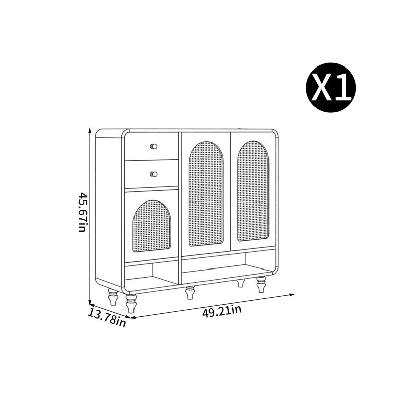 Trane, 45.67" H x 49.21" W x 13.78" D