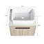 Ensemble de meuble-lavabo moderne 24 po avec lavabo en céramique et meuble-lavabo mural en chêne blanc