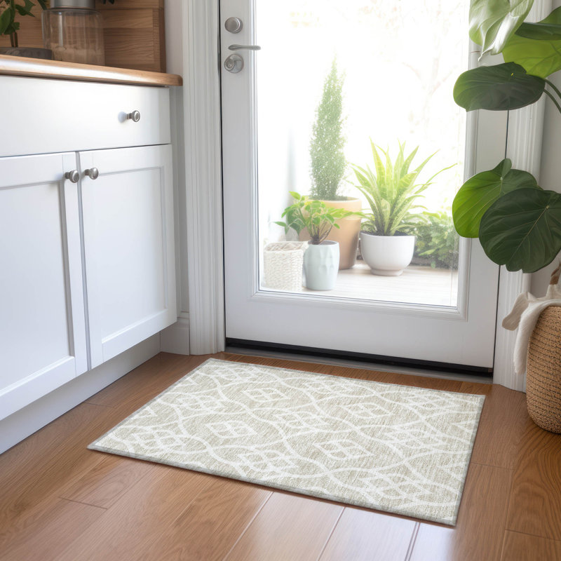 Tapis intérieur / extérieur mâle avec envers antidérapant, Rectangle 1 pi 8 po x 2 pi 6 po