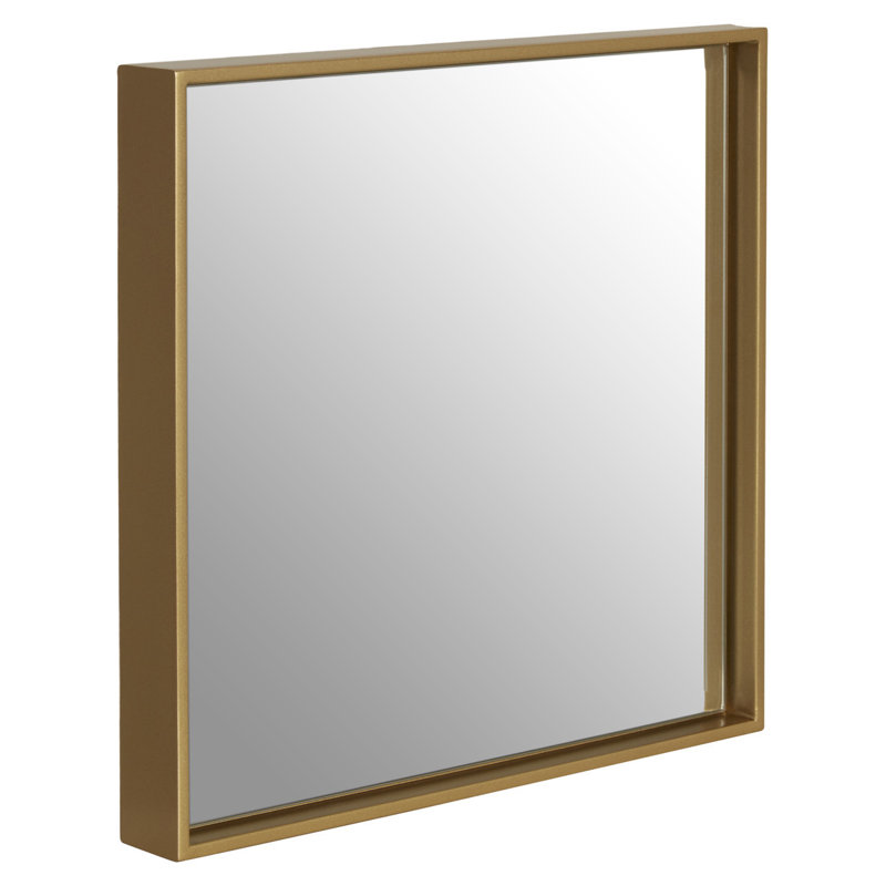 Louann Solid Wood Flat Wall Mirror, 32cm H x 32cm W