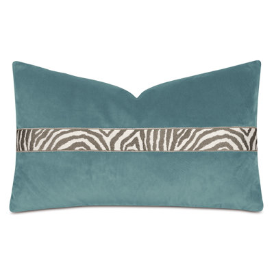 Uma Appliqued Polyester Blend Reversible Throw Pillow