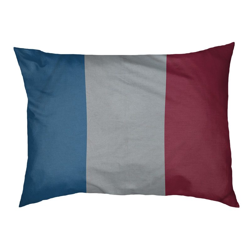 Oreiller Atlanta, Grand (L 40 po x l 50 po), Bleu / argent / bourgogne