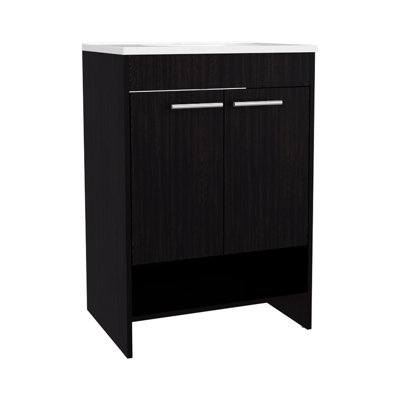 Bathroom Vanity With Sink, 2 Doors, 2 Shelves