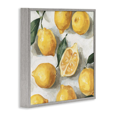 Soft Yellow Citrus Lemon Pile Over White