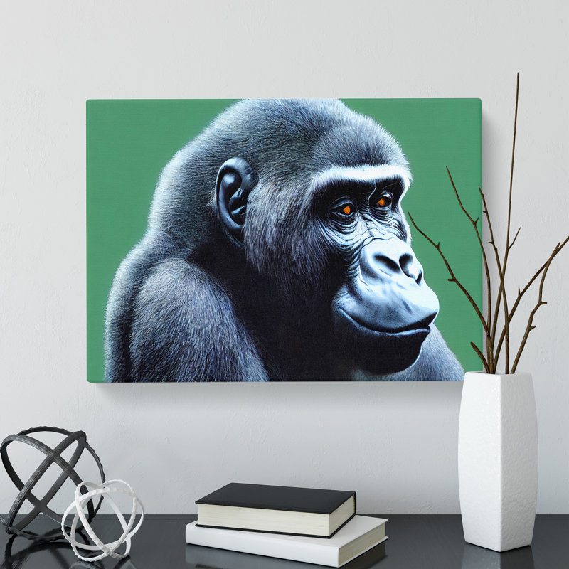 Fine Gorilla - Wrapped Canvas, 50cm H x 76cm W x 3cm D