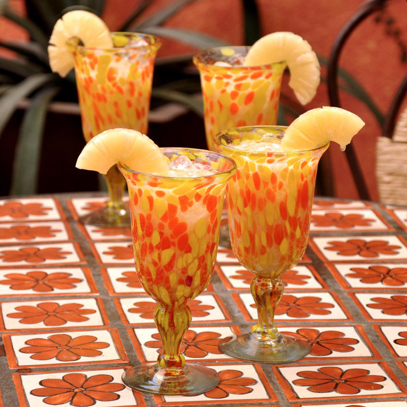 Ensemble de à pied en verre 11 oz water Basanti