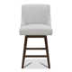 Orbay Swivel Upholstered 26'' Counter Stool With Solid Wood Frame