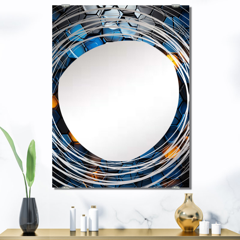 Amodio - Miroir mural décoratif à formes abstraites modernes MIR137429, 40 po x 30 po