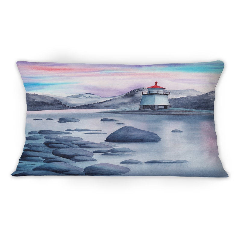 Coussin décoratif «An Evening Landscape With A Langle» - imprimé nautique et côtier 1