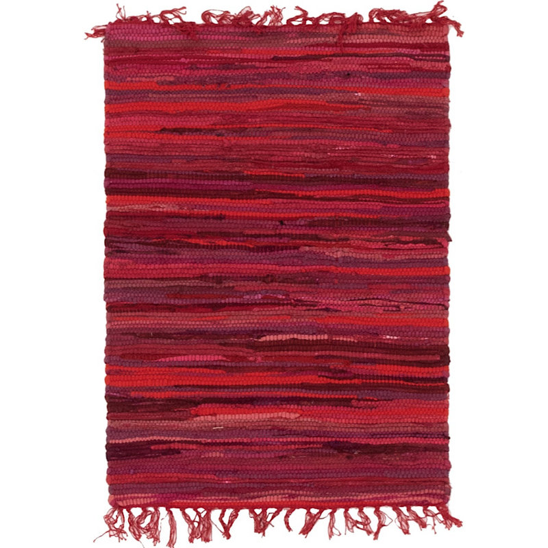 Tapis contemporain Gwin de couleur rose, Rectangle 2 pi 2 po x 3 pi