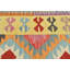 Tapis oriental multicolore réversible Kilim 5X7 fabriqué à la main Loutricia