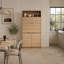 Buffet compact de 91 cm avec vaisselier et poste de travail pliable-1757328067
