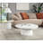 Marble & White High Gloss Finish Coffee Table