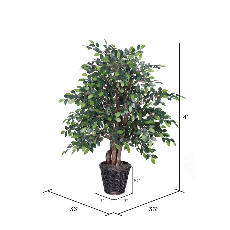48'' Faux Tree in Wicker/Rattan Basket