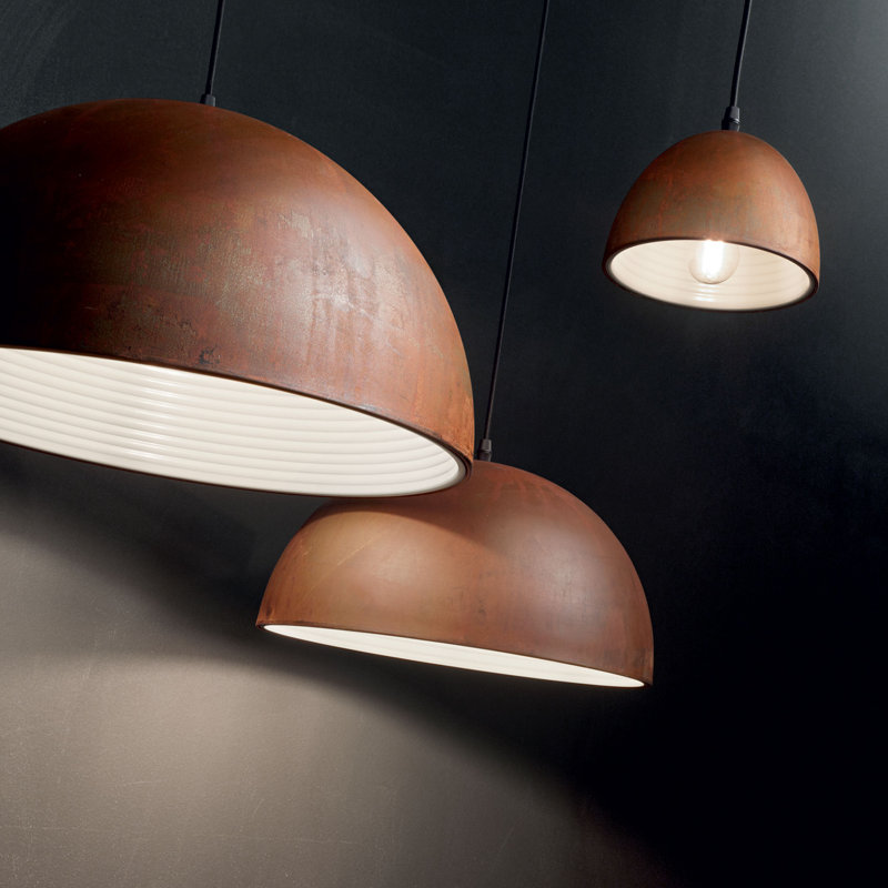 Folk 1 - Light Brown Dome Pendant, 147cm H x 40cm W x 40cm D