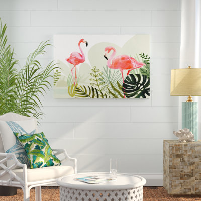 Flamingo Forest Collection A by Victoria Borges - Painting