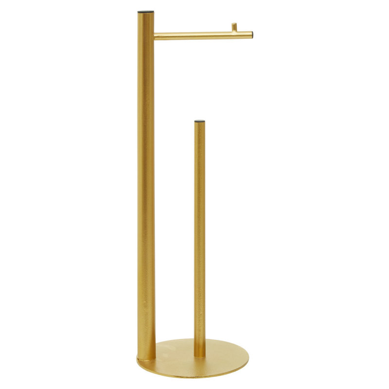 Caullin Free Standing Toilet Paper Holder, Gold