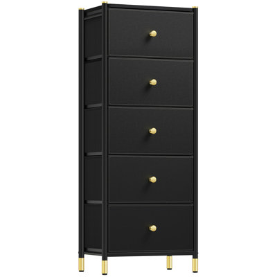 Akhai 115.57cm W 5 - Drawer Chest of Drawers