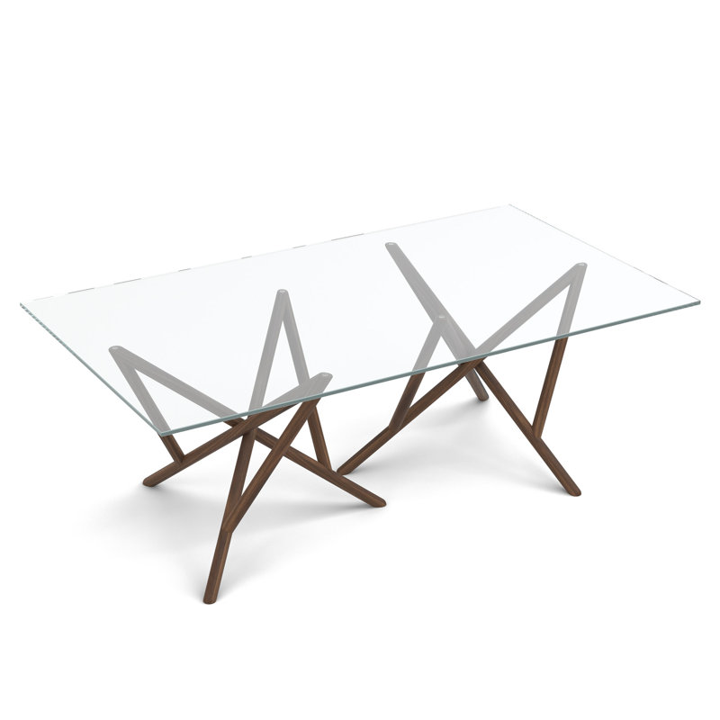Table avec plateau Baton, Noyer naturel