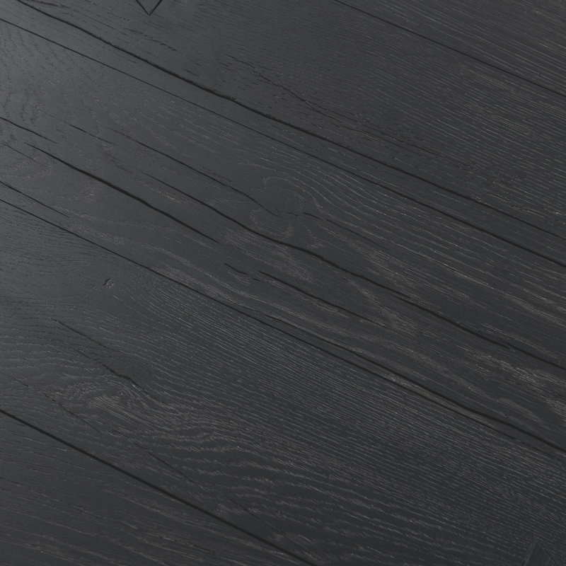Solid Wood Sled End Table, Meadow Black