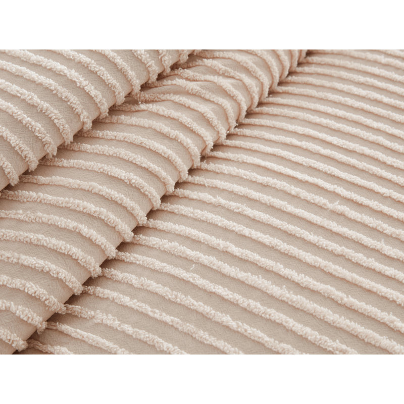 Channel Striped Cotton Coverlet, Blush, Twin Coverlet