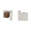 6" Rikard Marble Bookends in White and Brown Finish, 6"H, Set of 2 - 5" x 4" x 6"