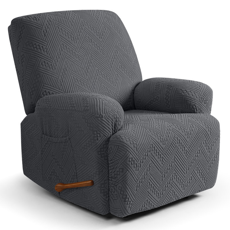 Housse pour fauteuil inclinable 3 pièces Harriet, Gris foncé