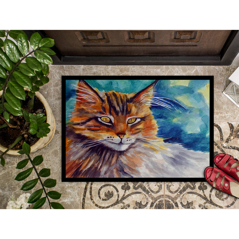 Tapis d'extérieur antidérapant Wibaux Maine, Rectangle 1 pi 6 po x 2 pi 3 po