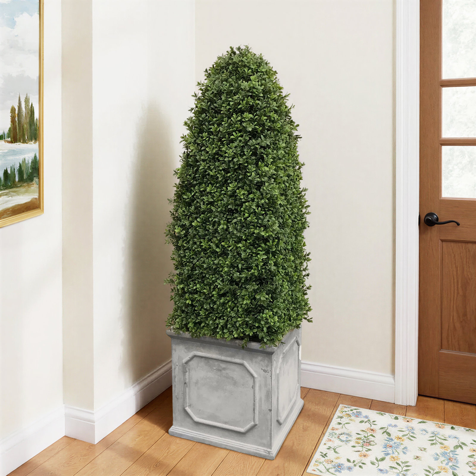 52" Boxwood Topiary in Planter