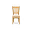 L'ensemble de mobilier de salle à manger 5 pièces comprend une table ronde avec piédestal et 4 chaises rembourrées en tissu de lin, 36 x 36 pouces, chêne